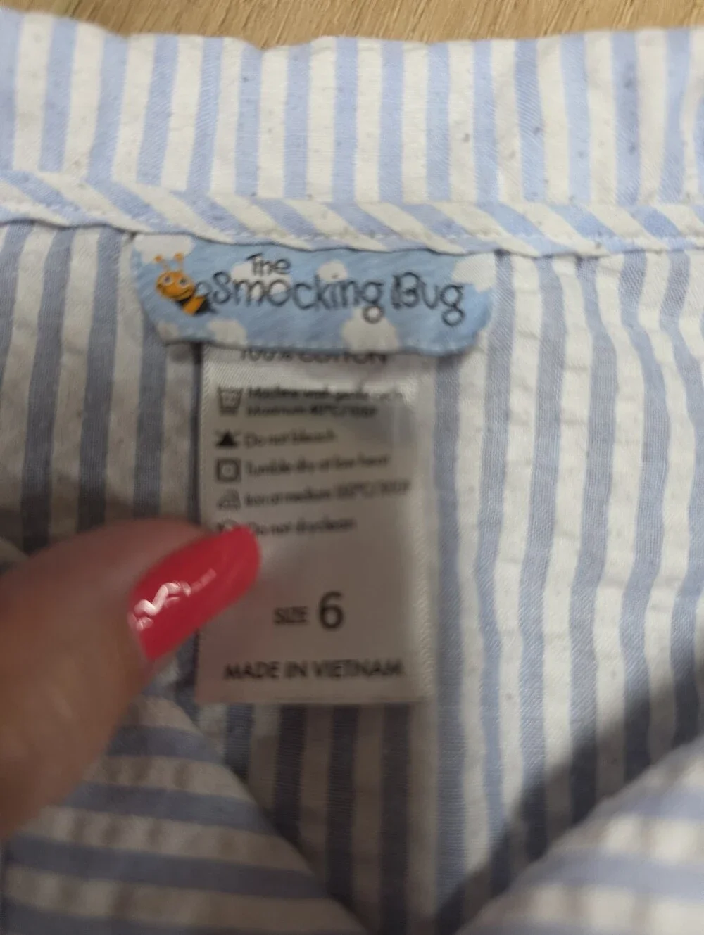 The Smocking Bug- Light Blue Seersucker Pajama Set - Short Sleeve Top & Shorts